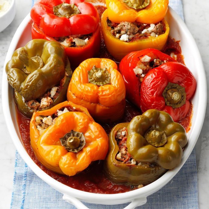 greek-style-stuffed-peppers-recipe-taste-of-home