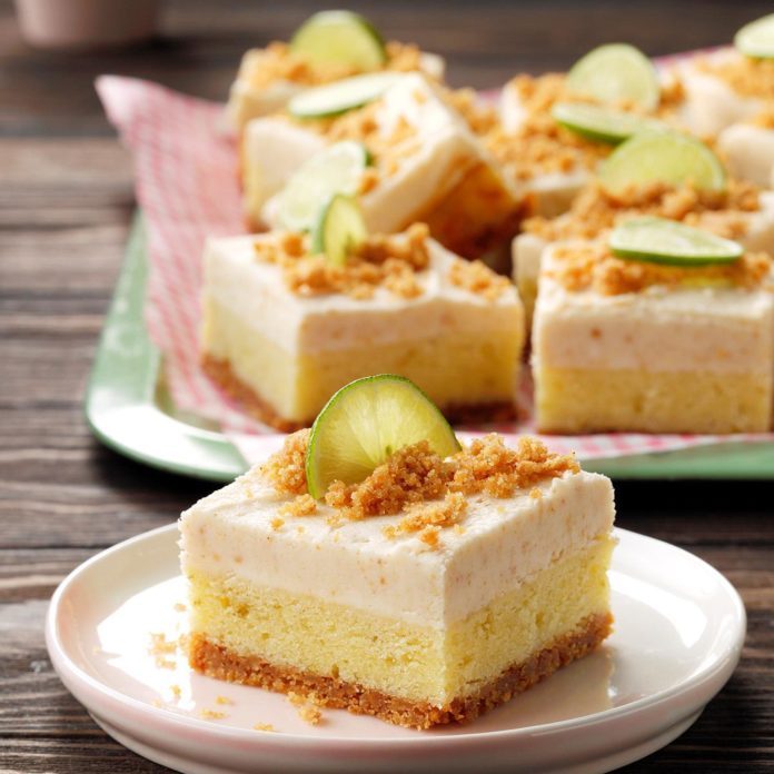 Key Lime Blondie Bars