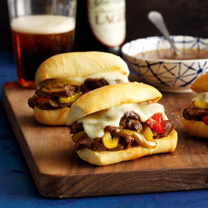 Pressure-Cooker Philly Cheesesteak Sandwiches