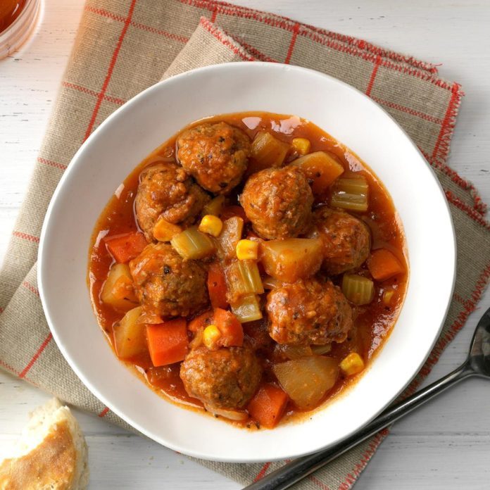 Slow-Cooker Meatball Stew