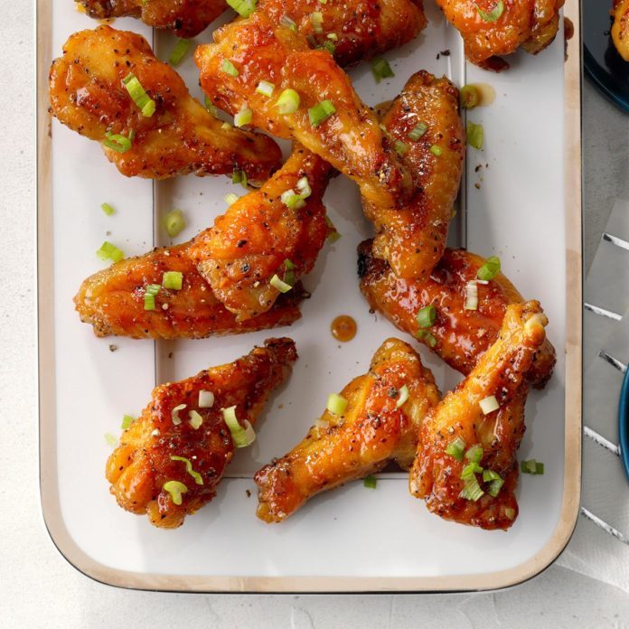 2nd Place: Sticky Maple Pepper Glazed Chicken Wings