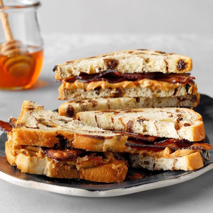 Sweet and Spicy Peanut Butter-Bacon Sandwiches