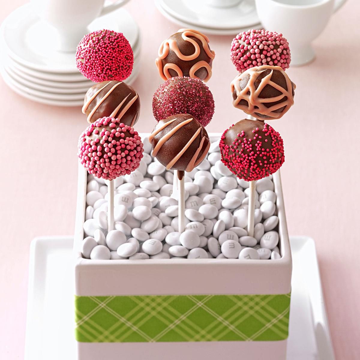 Raspberry Truffle Cake Pops