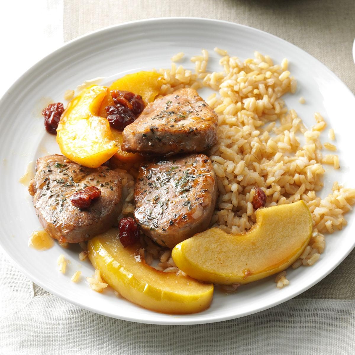 Apple-Cherry Pork Medallions