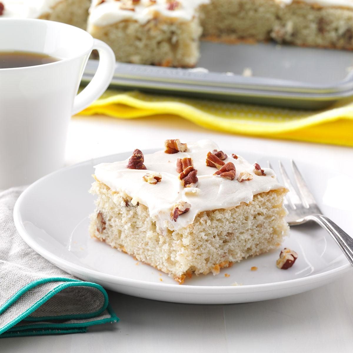 Banana-Pecan Sheet Cake