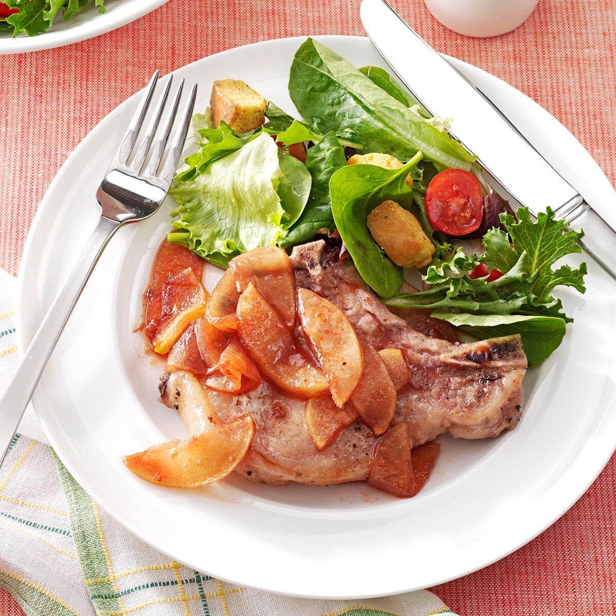 Baked Pork Chops with Apple Slices