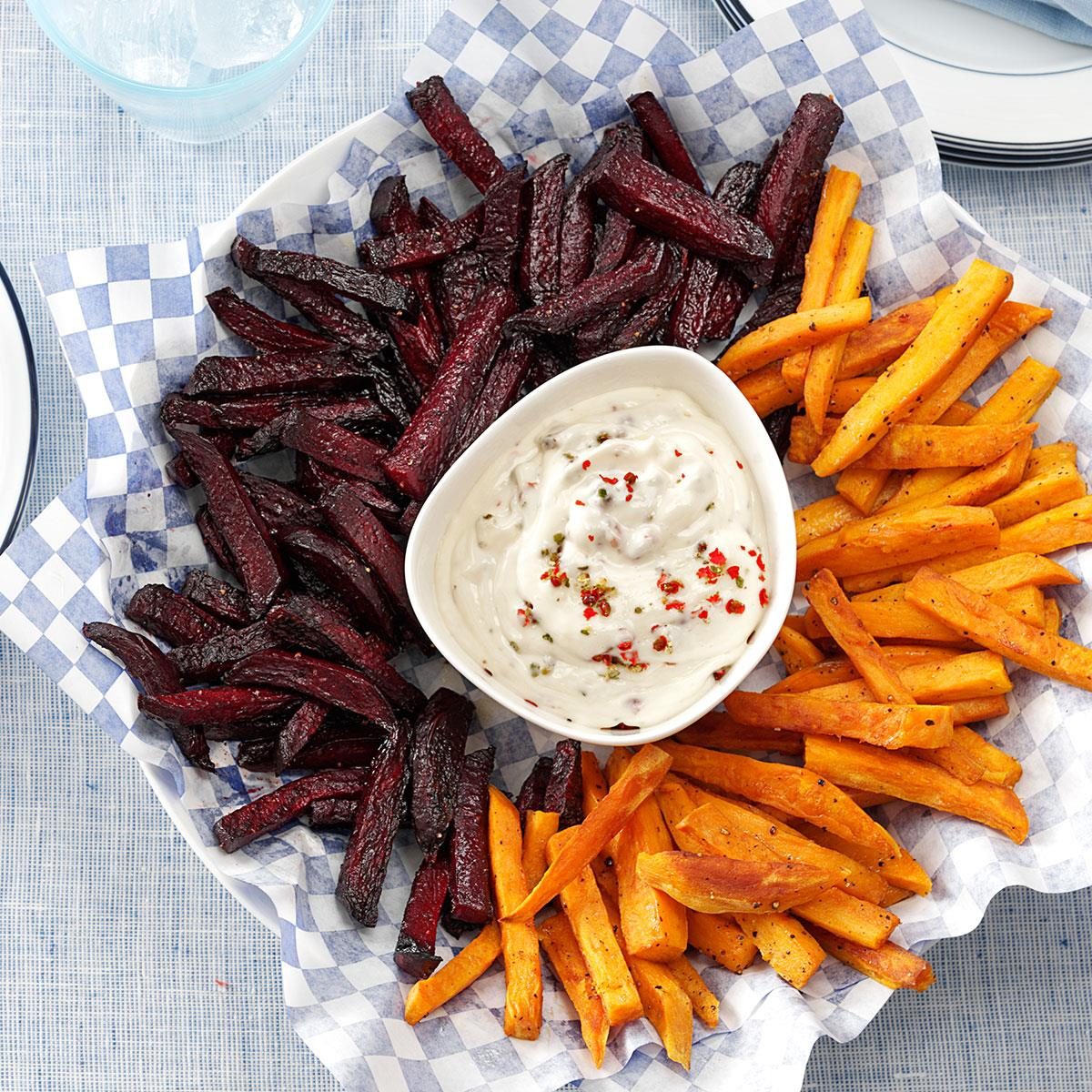 Beet and Sweet Potato Fries Recipe  Taste of Home