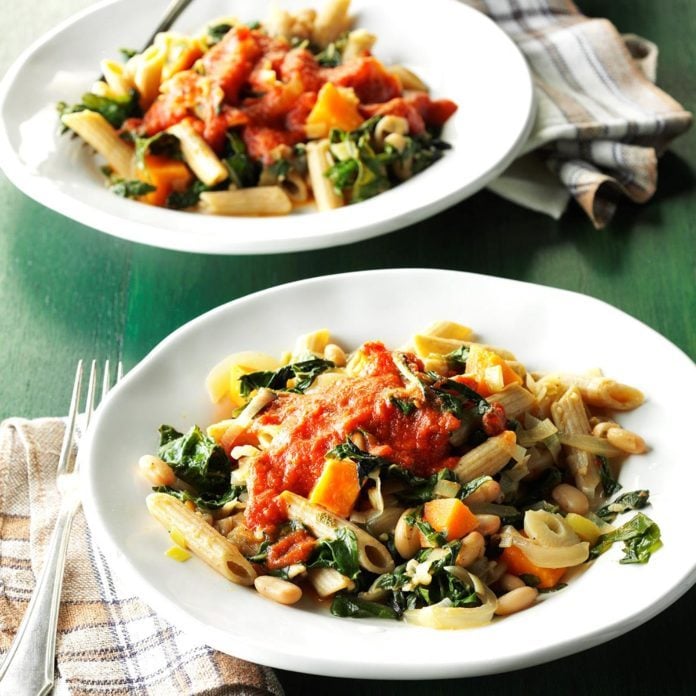 Chard & White Bean Pasta