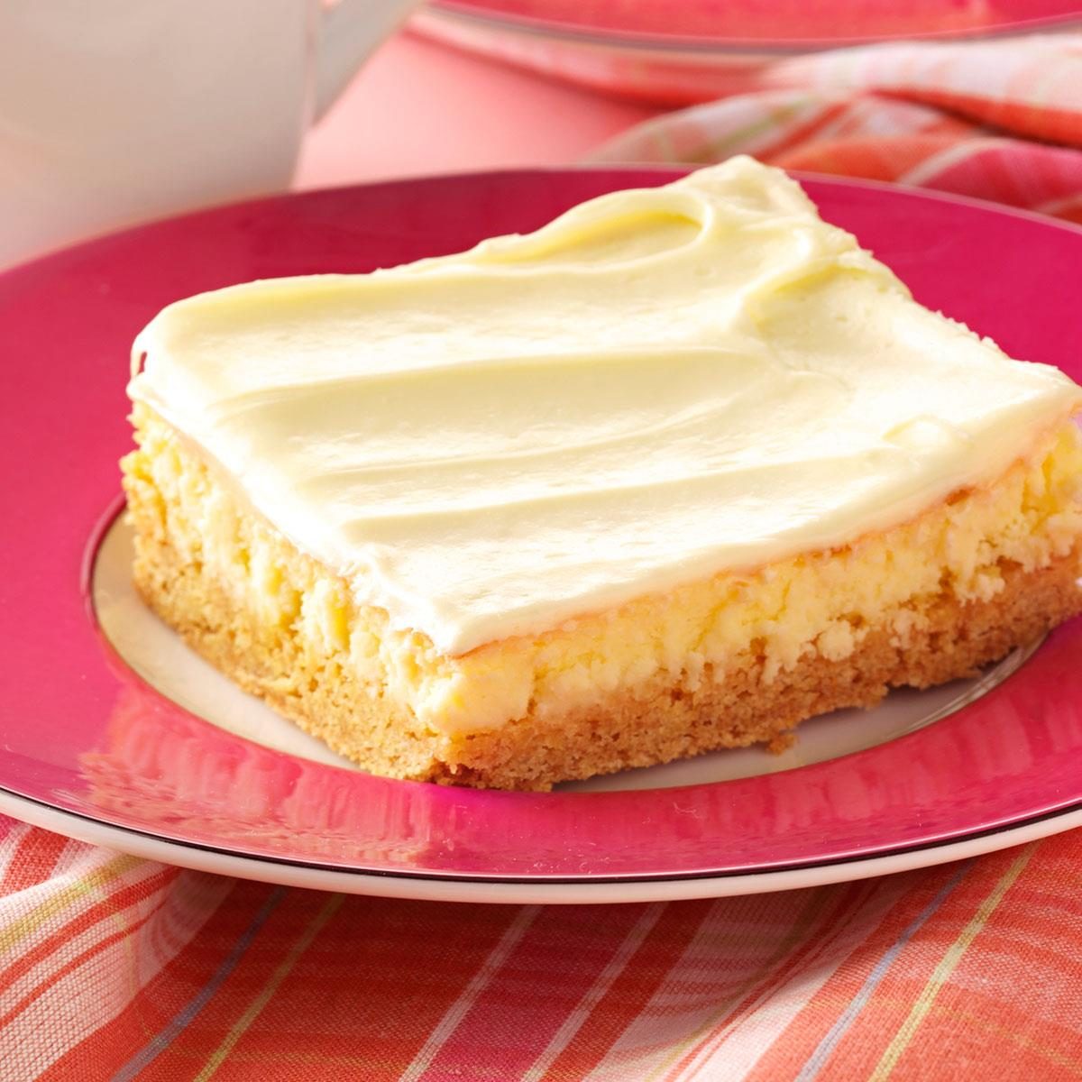 Creamy Lemon Cake Bars Recipe  Taste of Home