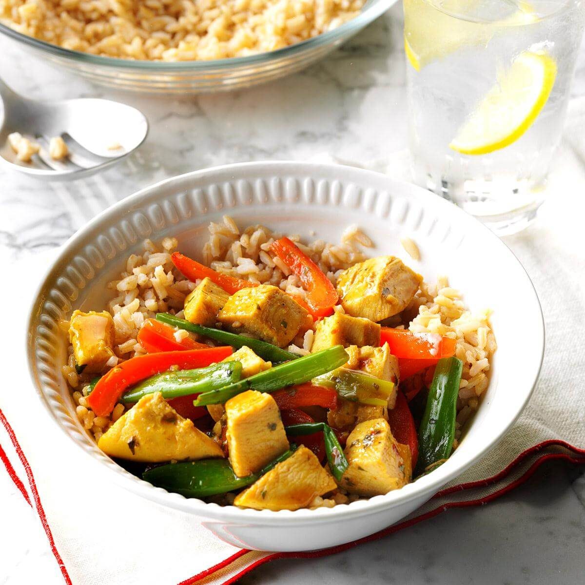 Curry Turkey Stir-Fry Recipe | Taste of Home