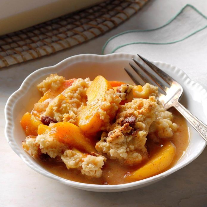 Lime & Spice Peach Cobbler