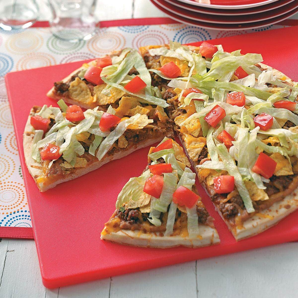 Easy Taco Pizza Recipe Taste Of Home