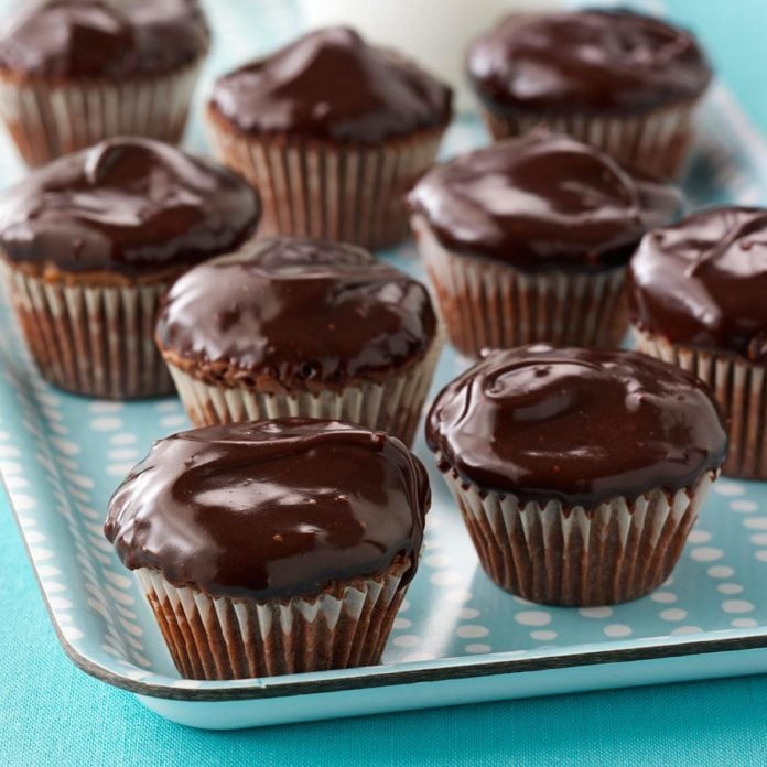 Frosted Walnut Brownie Cups