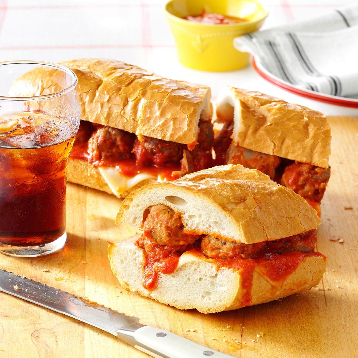 Giant Meatball Sub Recipe Taste of Home