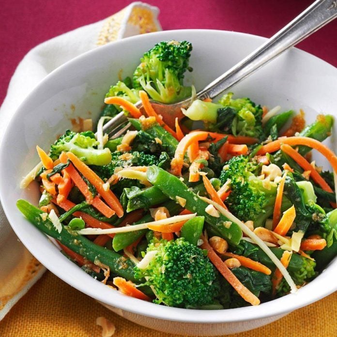 Top 10 Green Salad Recipes Ginger Sesame Steamed Vegetable Salad Recipe Taste of Home