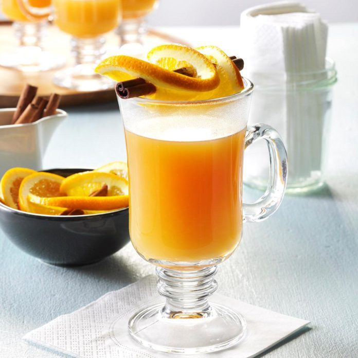 Hot Cider with Orange Twists