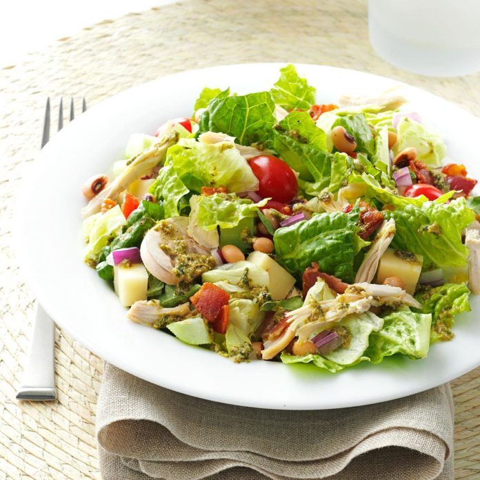 Italian Chopped Salad with Chicken Recipe | Taste of Home