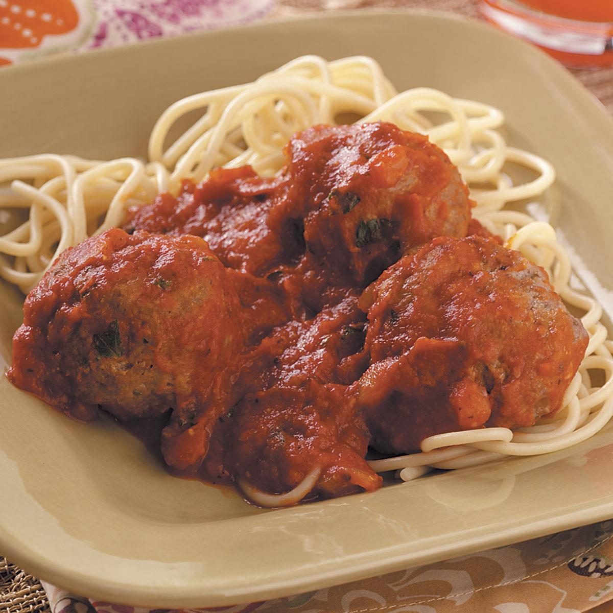 ItalianStyle Spaghetti with Meatballs Recipe  Taste of Home