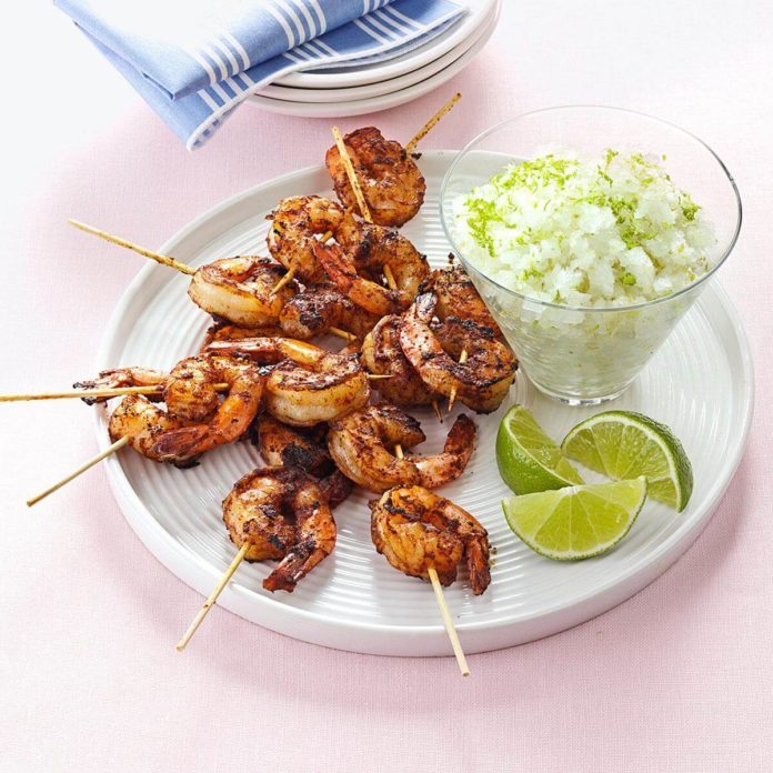 Margarita Granita with Spicy Shrimp