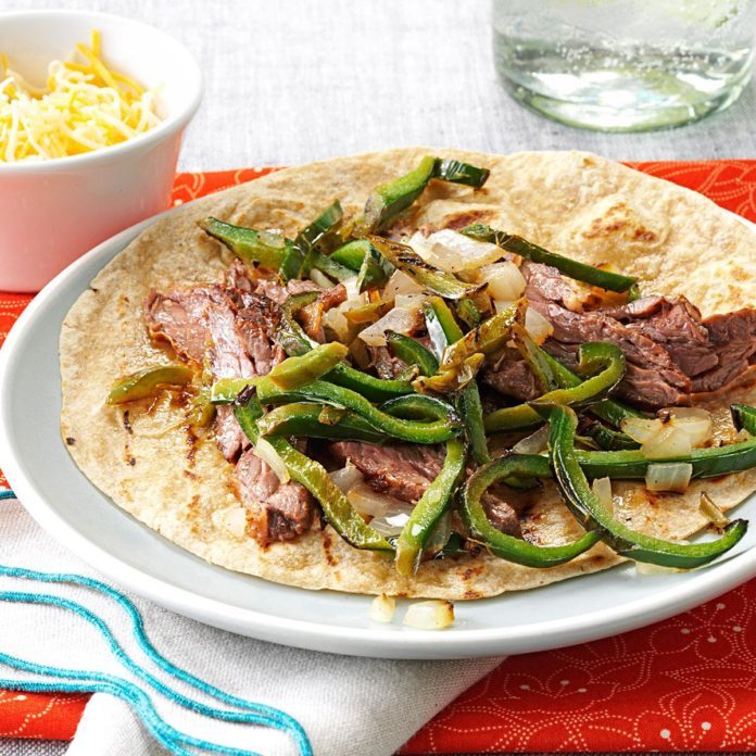 Marinated Steak & Pepper Fajitas Recipe Taste of Home