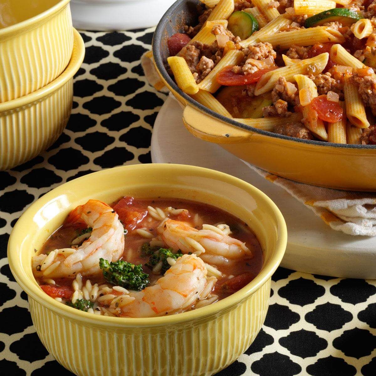 Orzo Shrimp Stew Recipe | Taste of Home