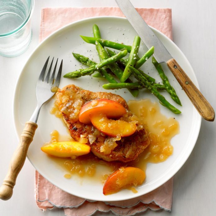 Day 23: Pork Chops with Nectarine Sauce