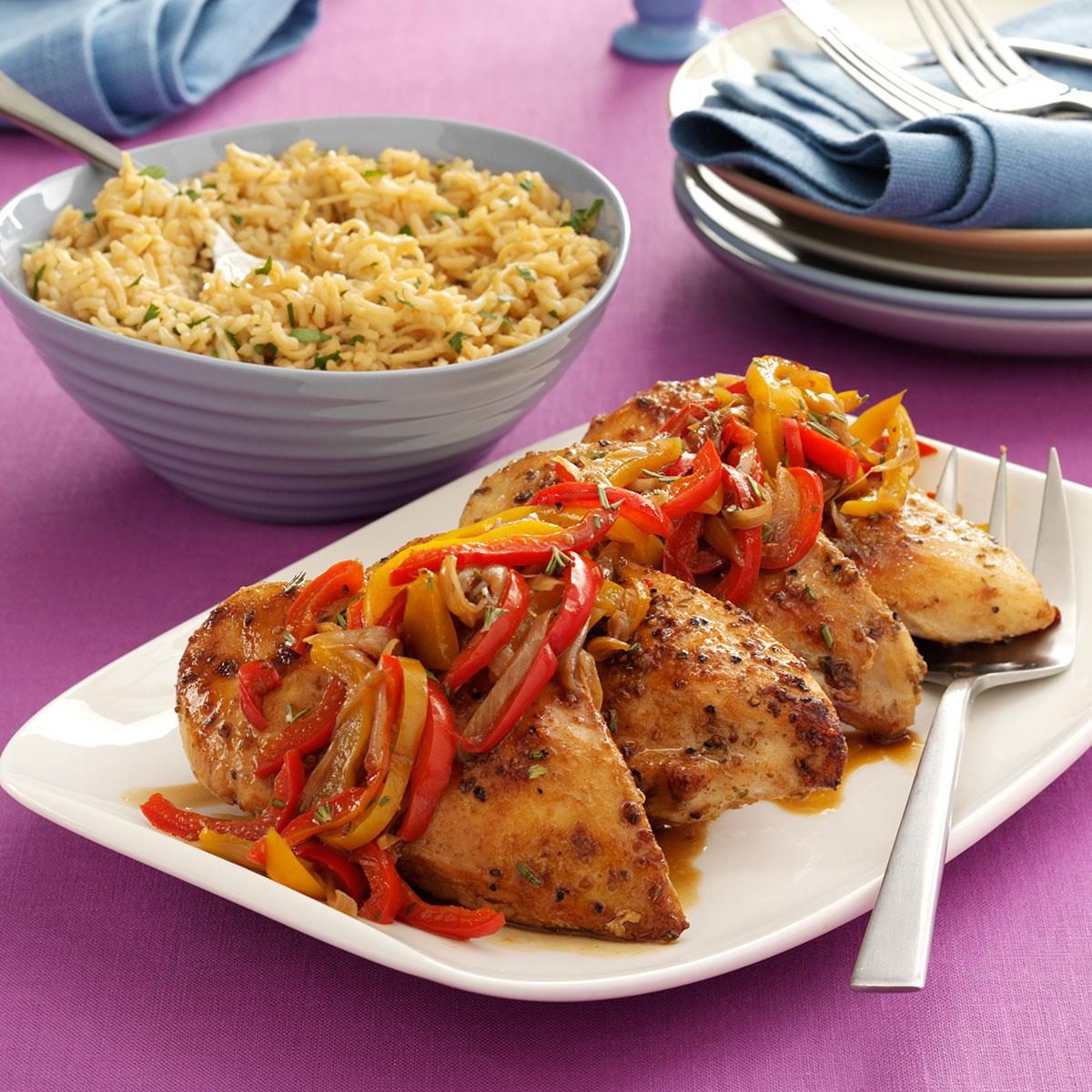 Roast Chicken Breasts with Peppers Recipe Taste of Home