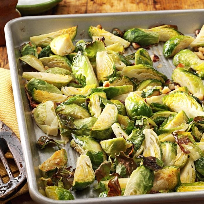 Roasted Brussels Sprouts with Hazelnuts