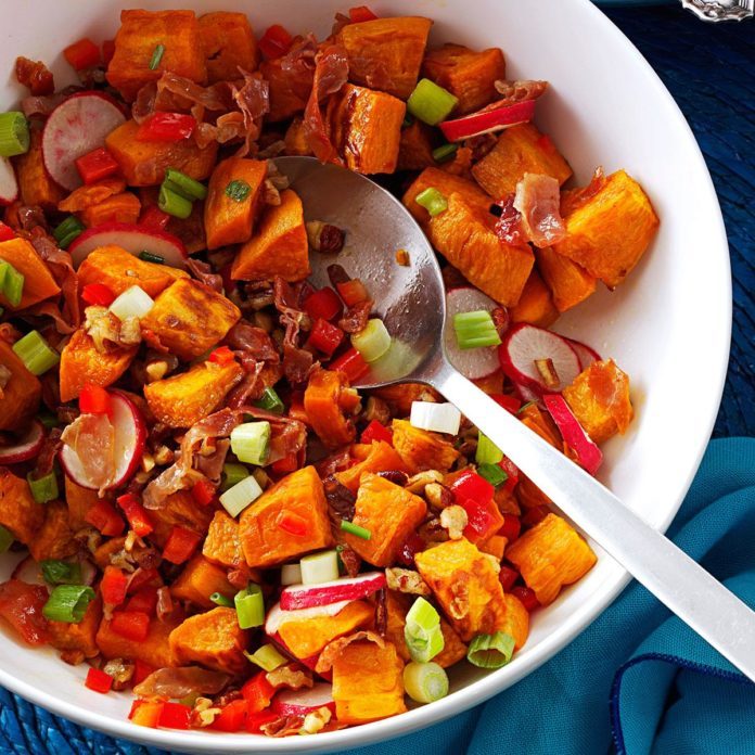 Roasted Sweet Potato & Prosciutto Salad