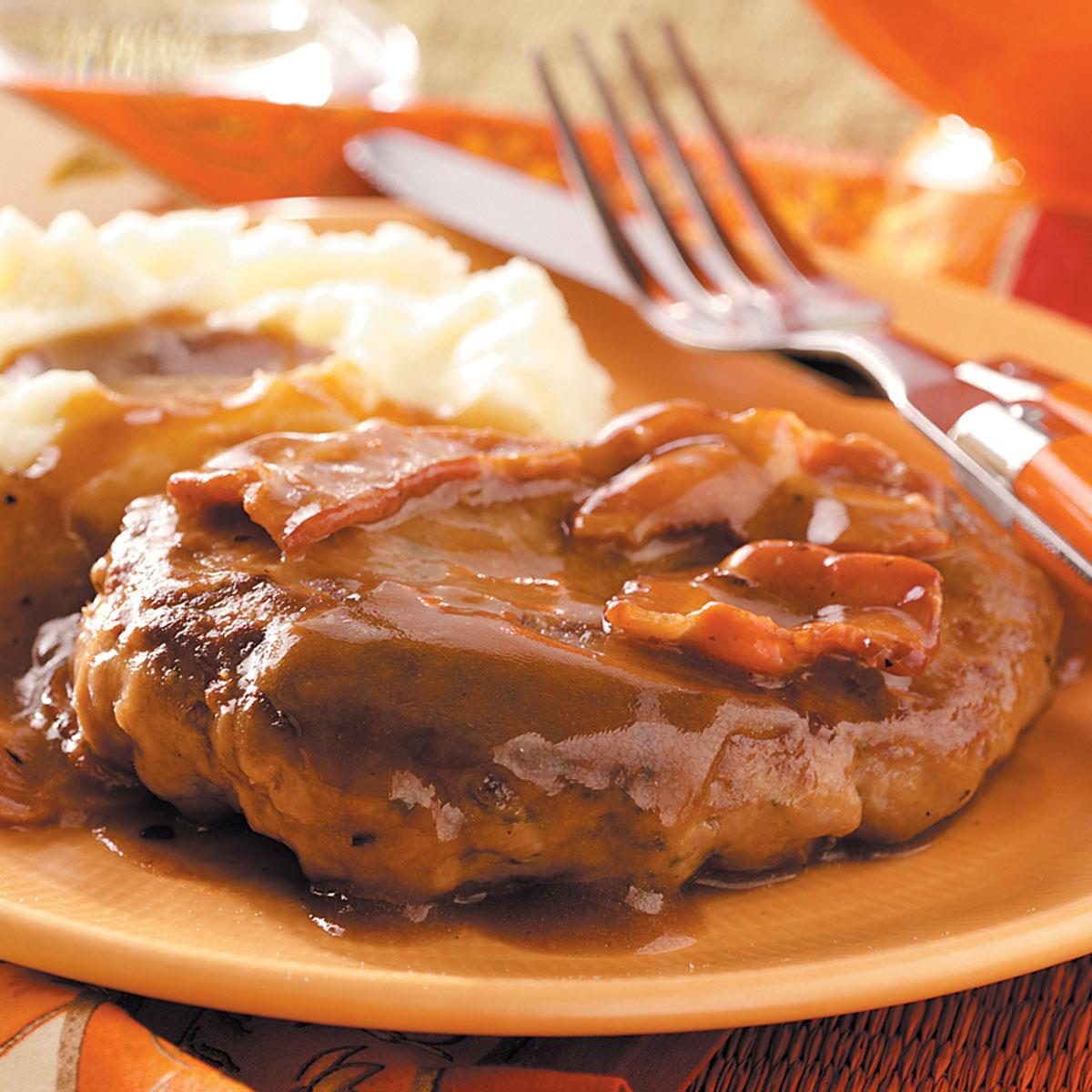 Salisbury Steak with Bacon Recipe Taste of Home