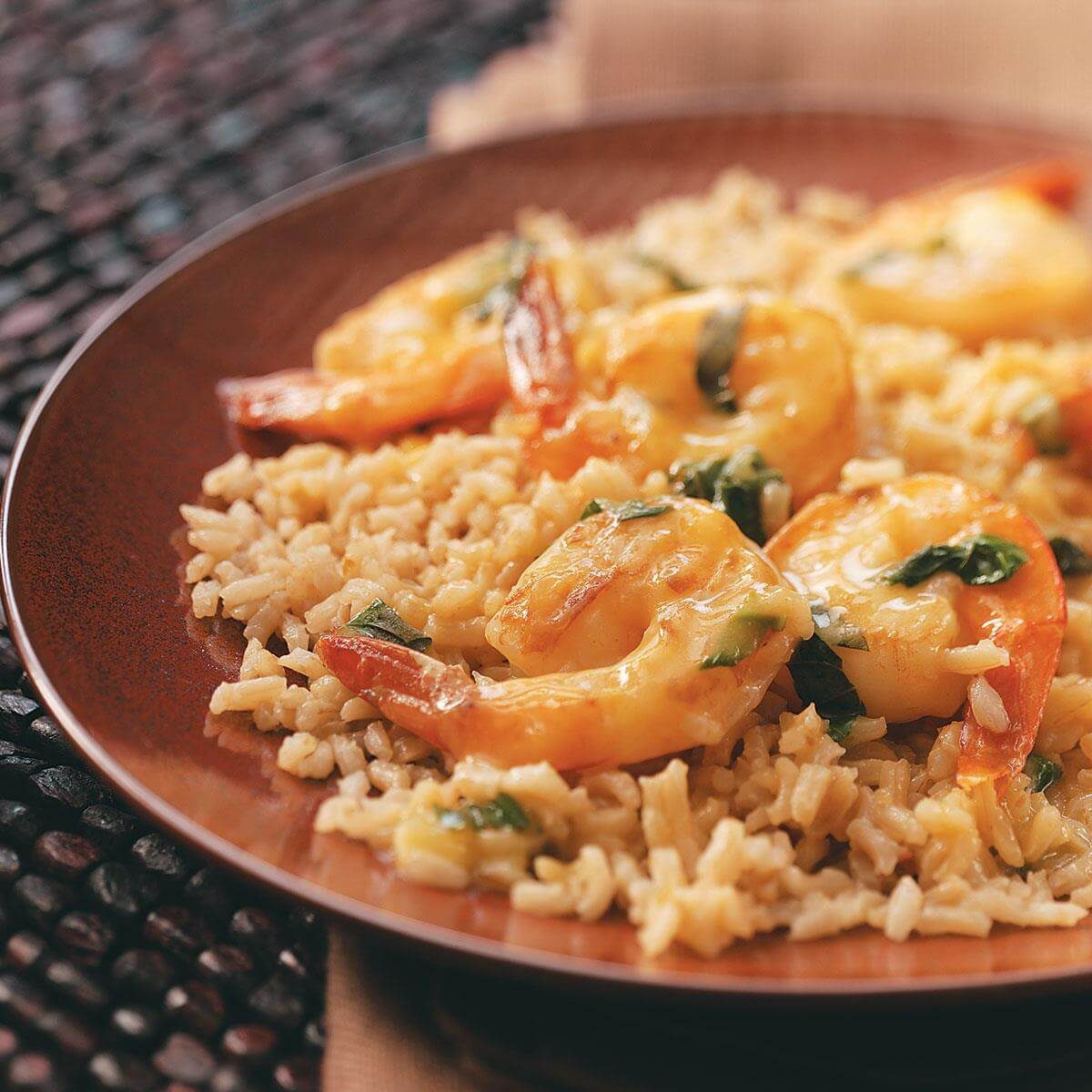 Sauteed Orange Shrimp with Rice Recipe  Taste of Home