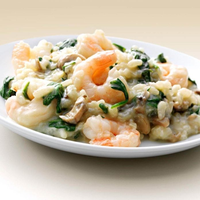 North Carolina: Shrimp 'n' Spinach Risotto