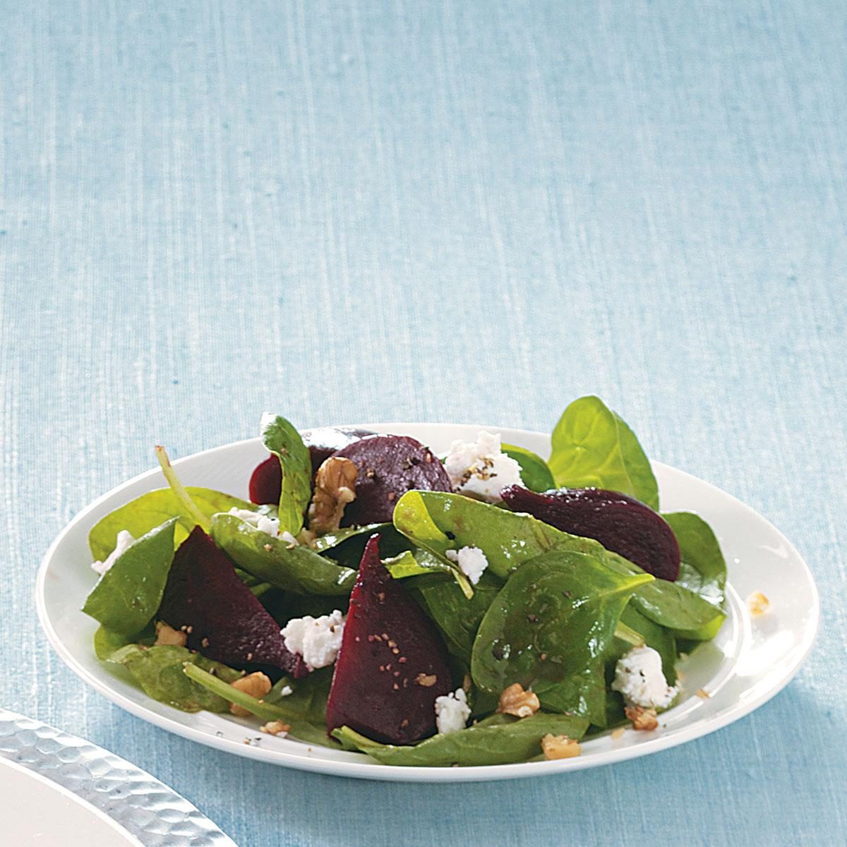 Spinach Salad with Goat Cheese and Beets Recipe Taste of Home