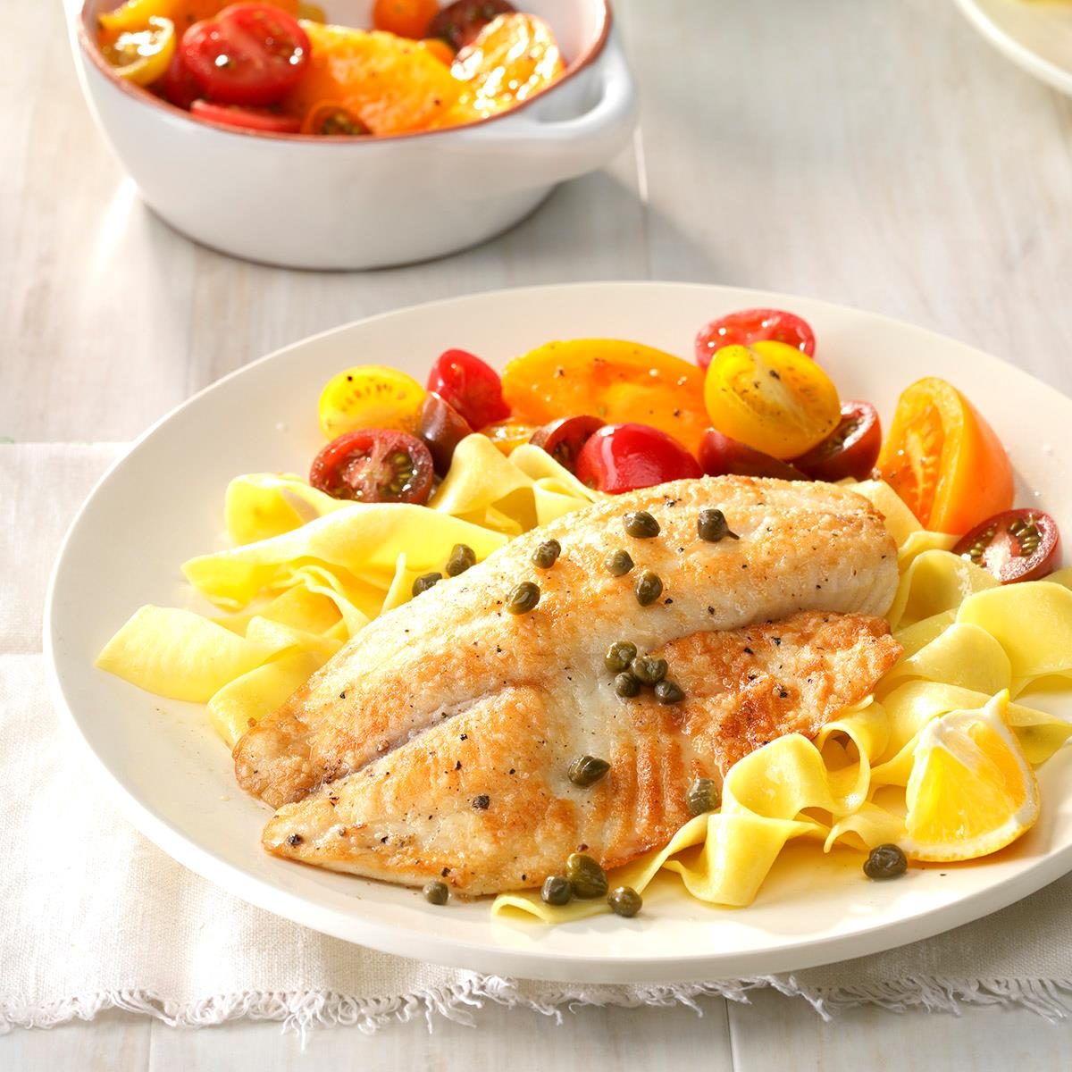 Tilapia With Lemon Caper Sauce Recipe Taste Of Home