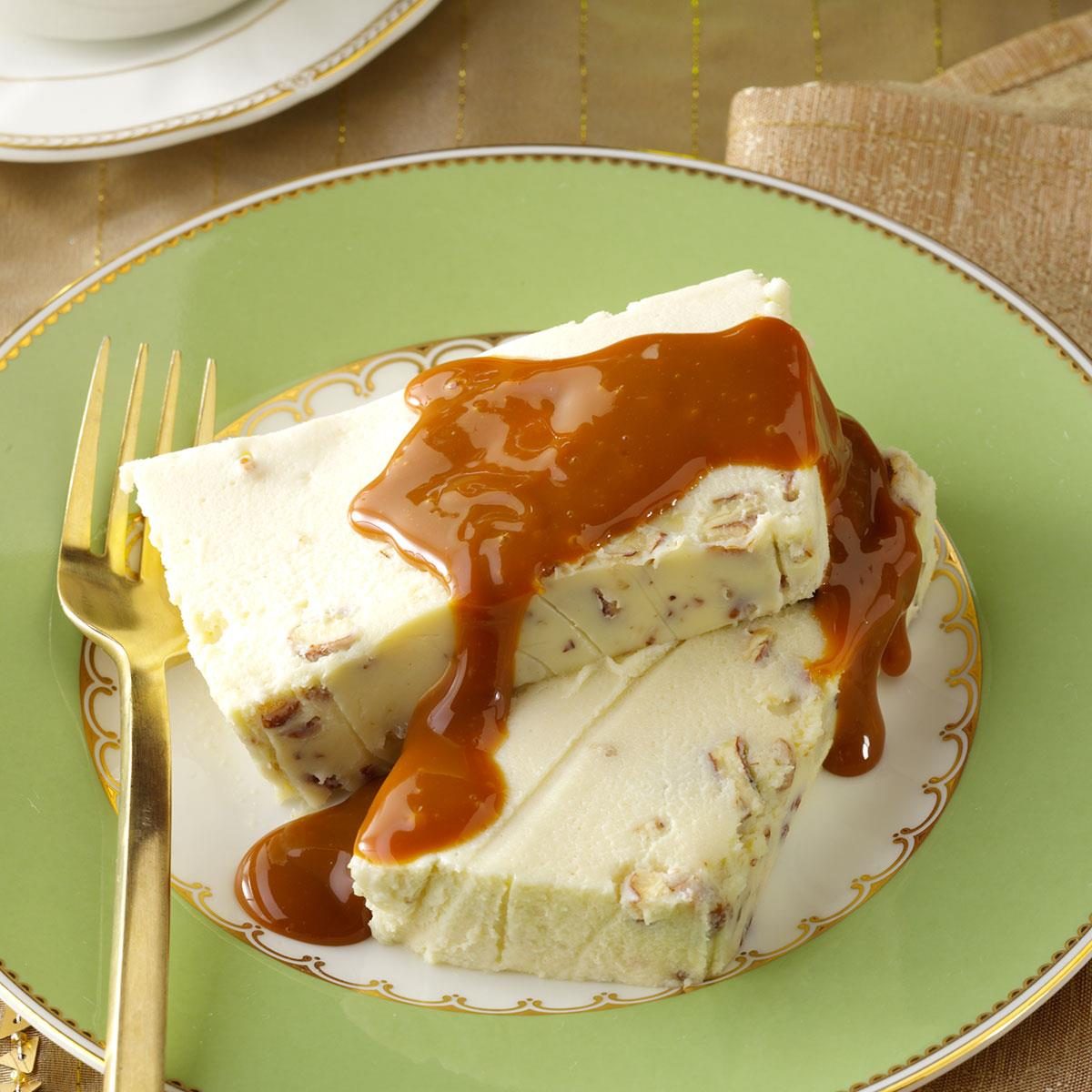 White Chocolate Terrine with Caramel Sauce Recipe Taste