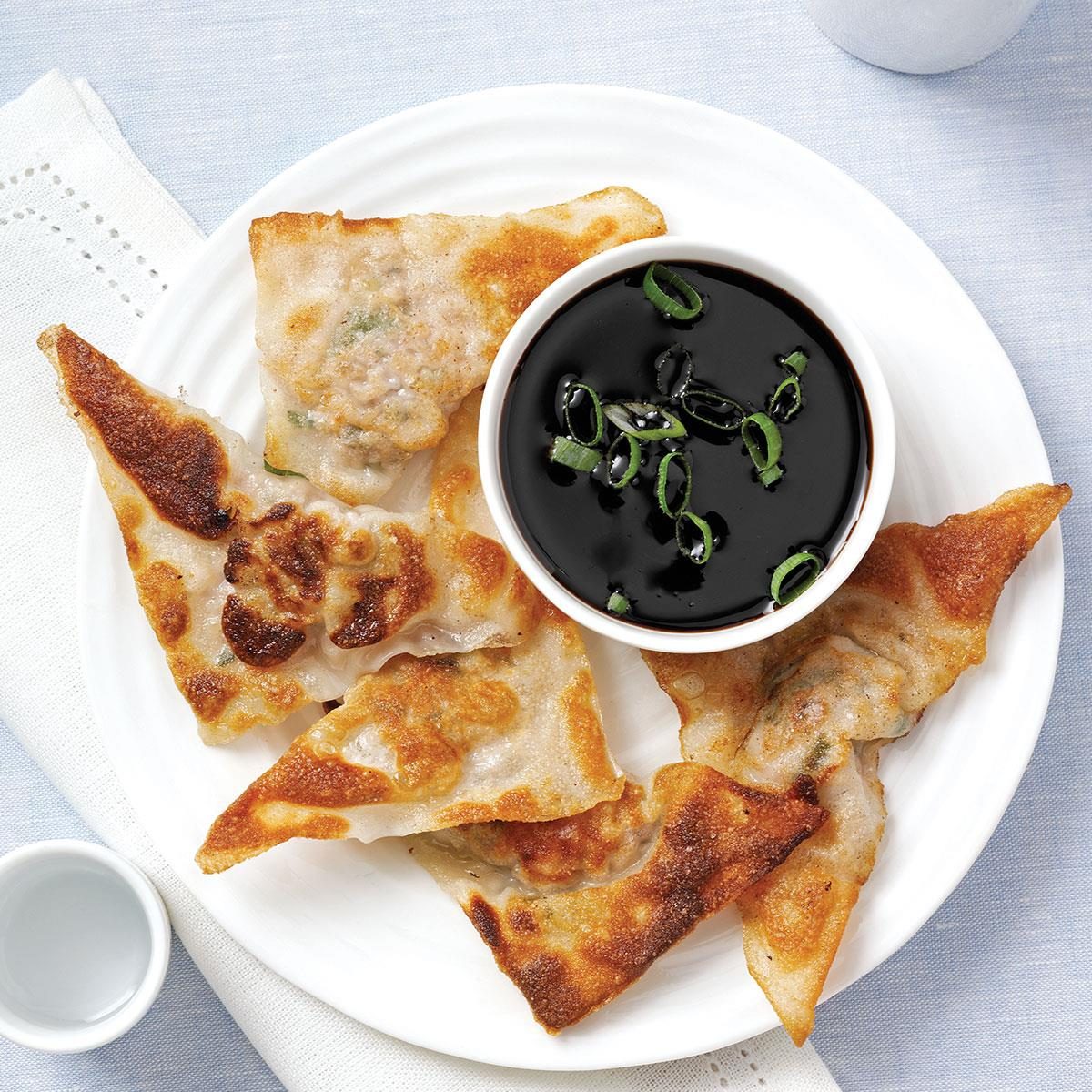 wonton-pot-stickers-with-soy-reduction-recipe-taste-of-home