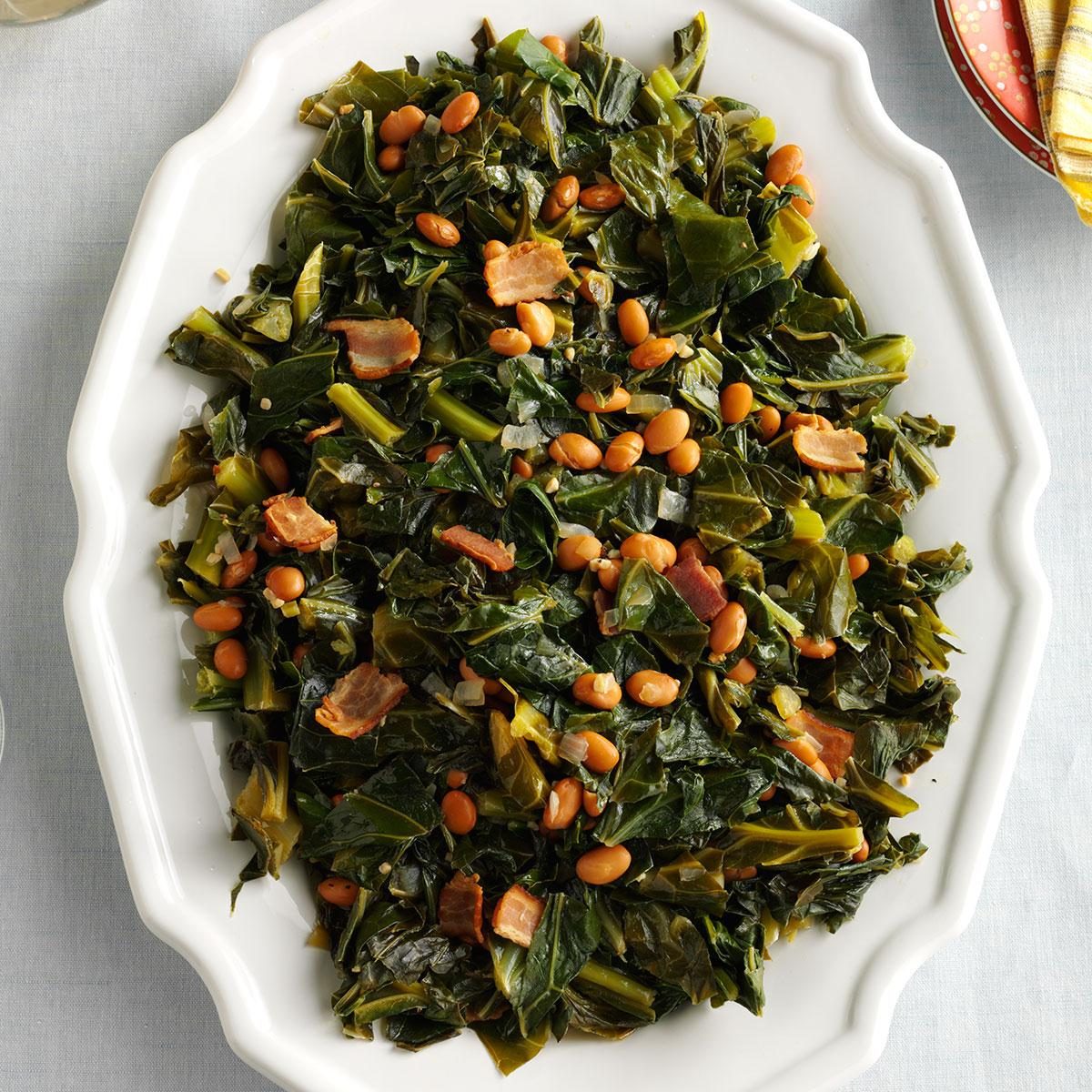 Collard Greens & Beans Recipe | Taste of Home