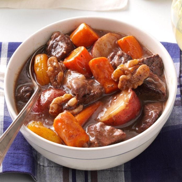 A bowl of Autumn Slow-Cooked Beef Stew