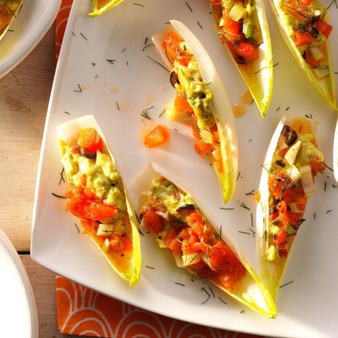 Avocado Endive Cups with Salsa