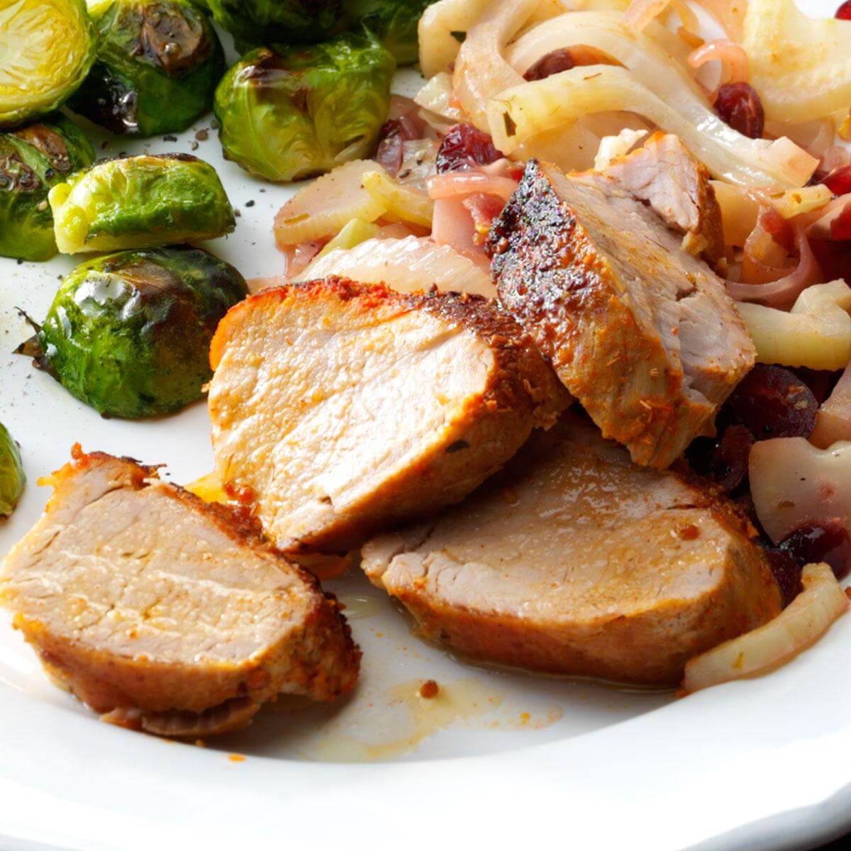 Roasted Pork Tenderloin with Fennel and Cranberries Recipe ...