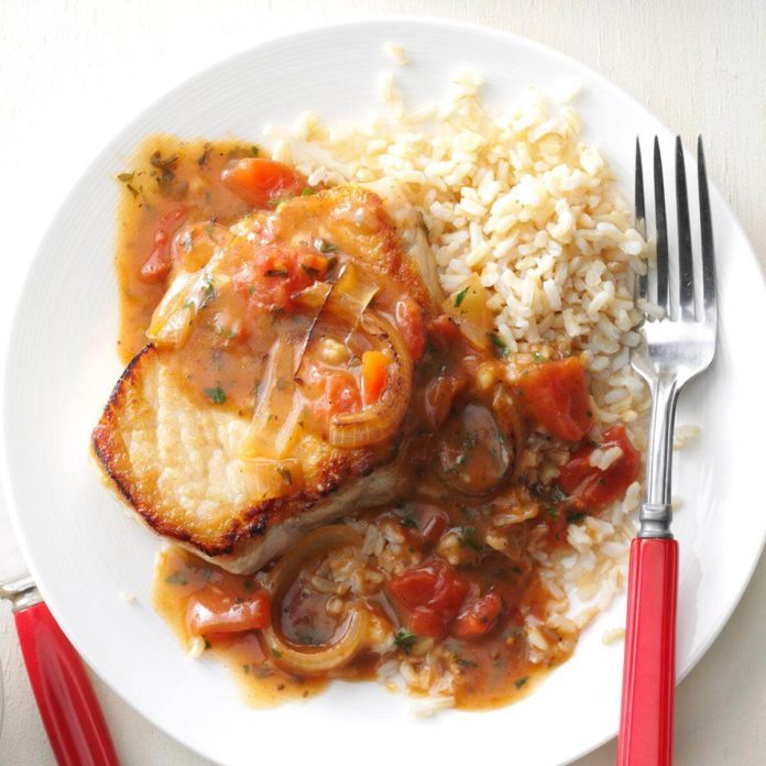 Saucy Pork Chop Skillet Recipe  Taste of Home