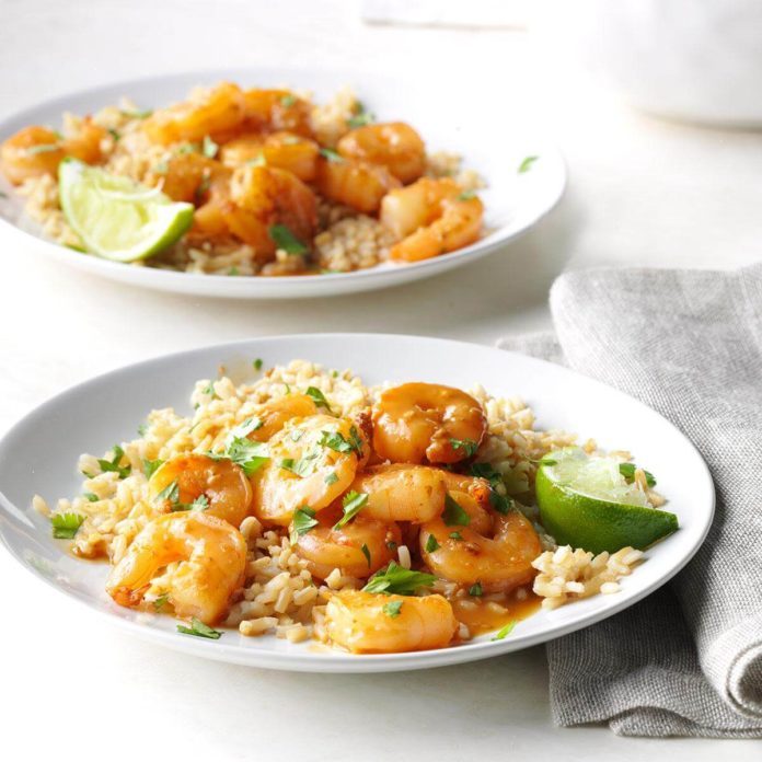 Sesame Cilantro Shrimp Recipe | Taste of Home