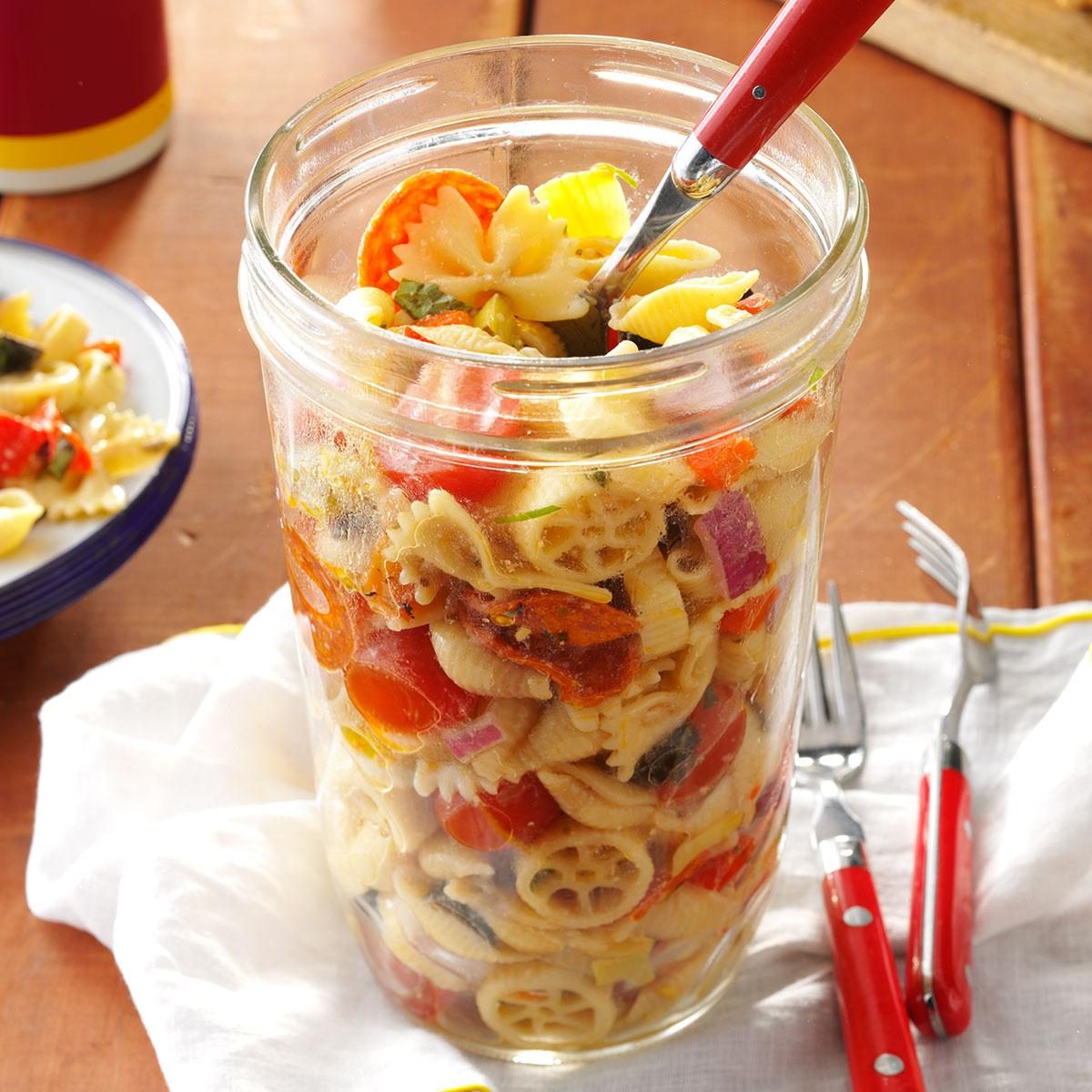 Pasta Salad in a Jar Recipe | Taste of Home