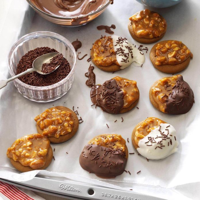 Gooey Caramel-Topped Gingersnaps