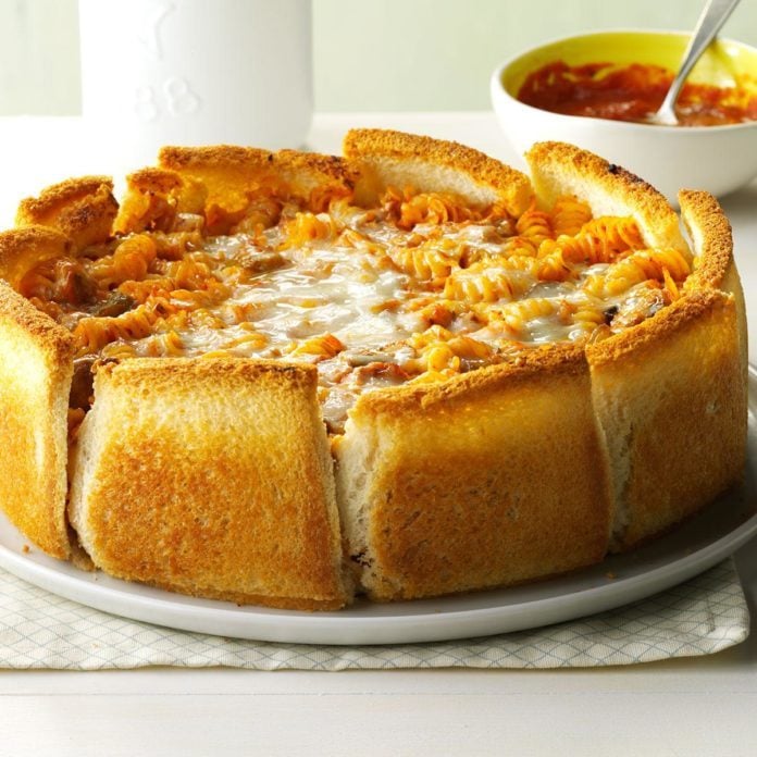 Garlic Bread Pasta Torte