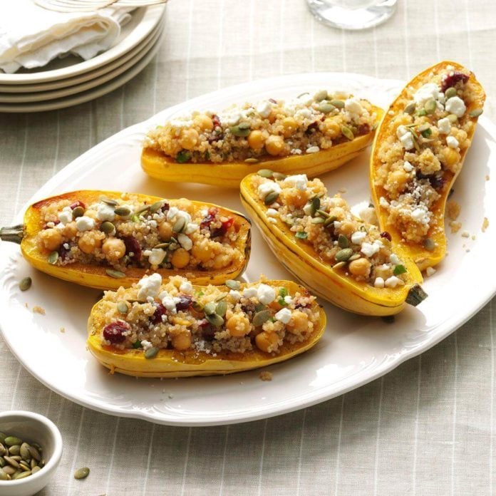 Iowa: Quinoa-Stuffed Squash Boats