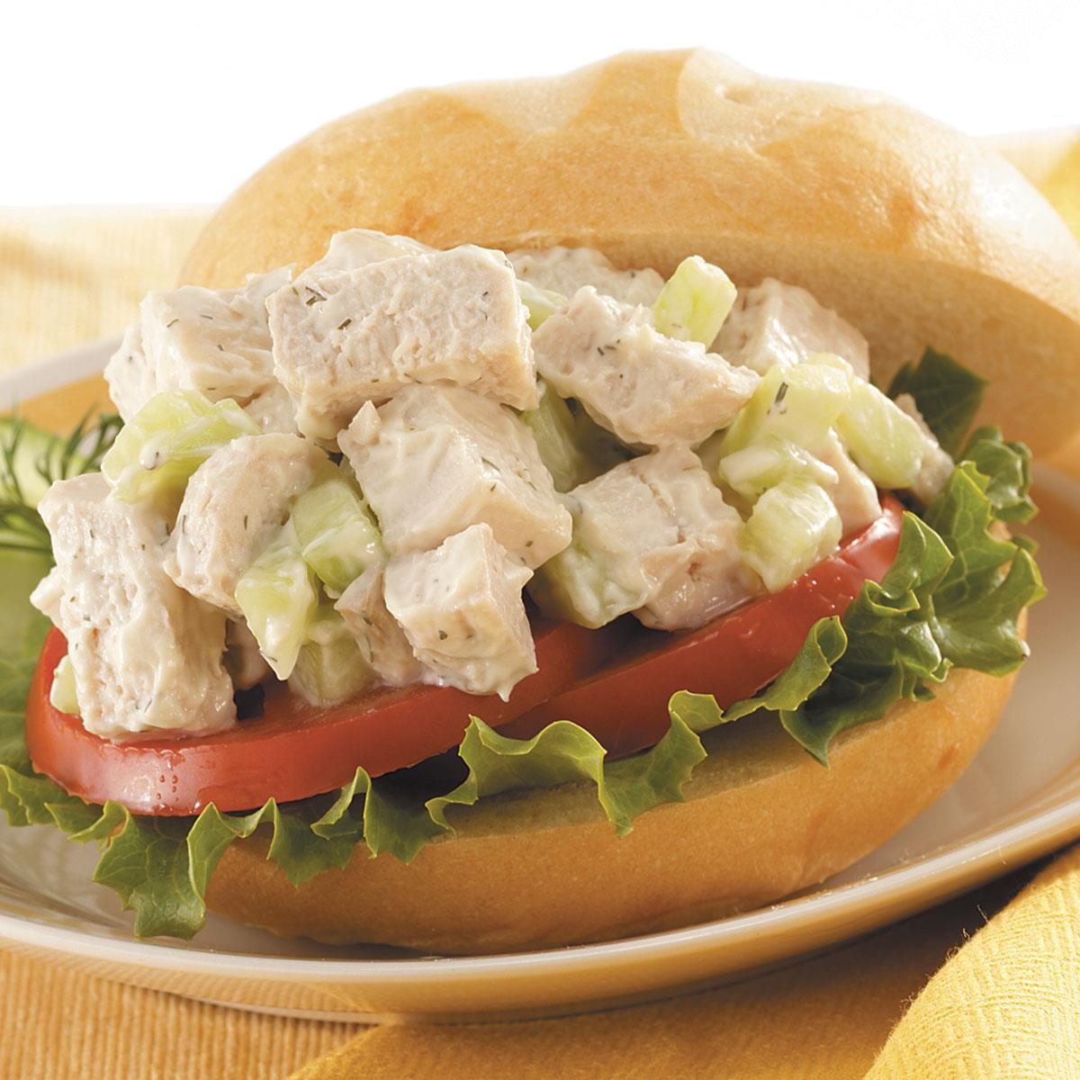 Cucumber Chicken Salad Sandwiches Recipe Taste Of Home