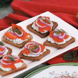 Smoked Salmon Canapes Recipe Taste Of Home