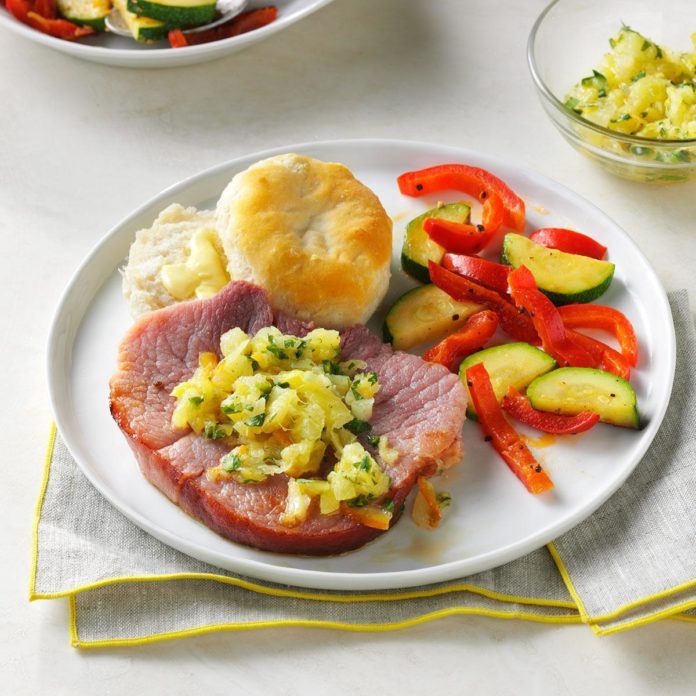 Ham with Pineapple Salsa