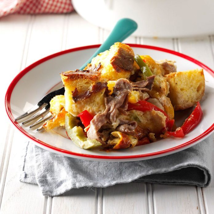 Philly Beef 'n' Pepper Strata